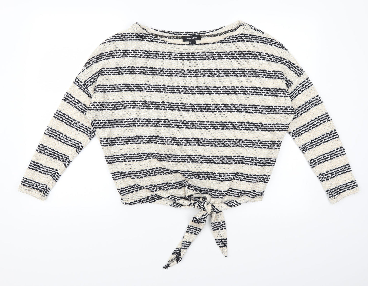 New Look Womens Beige Striped  Pullover Jumper Size S