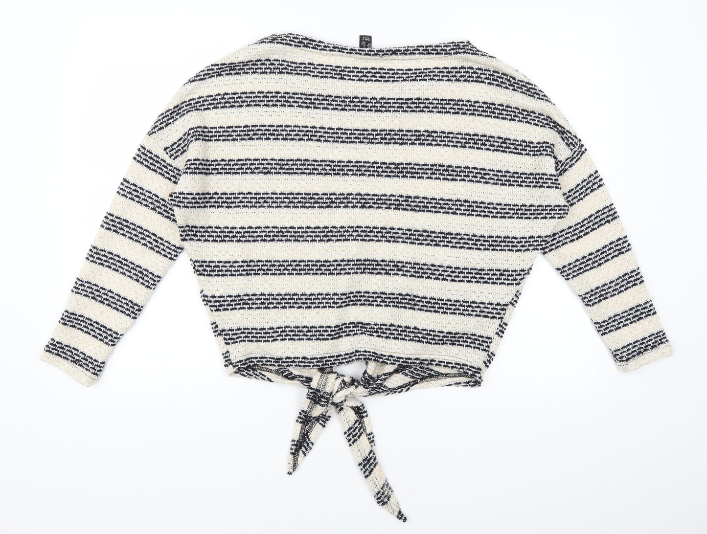 New Look Womens Beige Striped  Pullover Jumper Size S