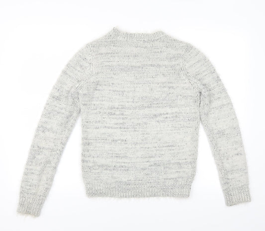 FOREVER 21 Womens Grey   Henley Jumper Size S