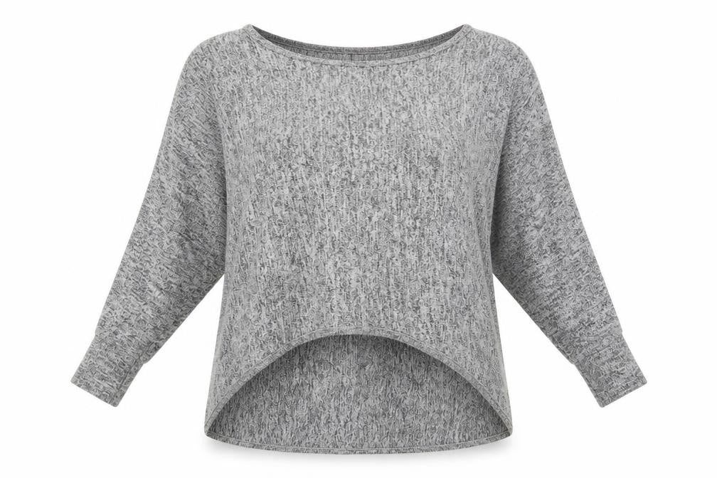 Front view of mandi women’s grey jumper one size