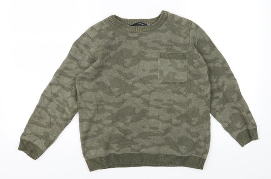 George Boys Green   Pullover Jumper Size 9-10 Years