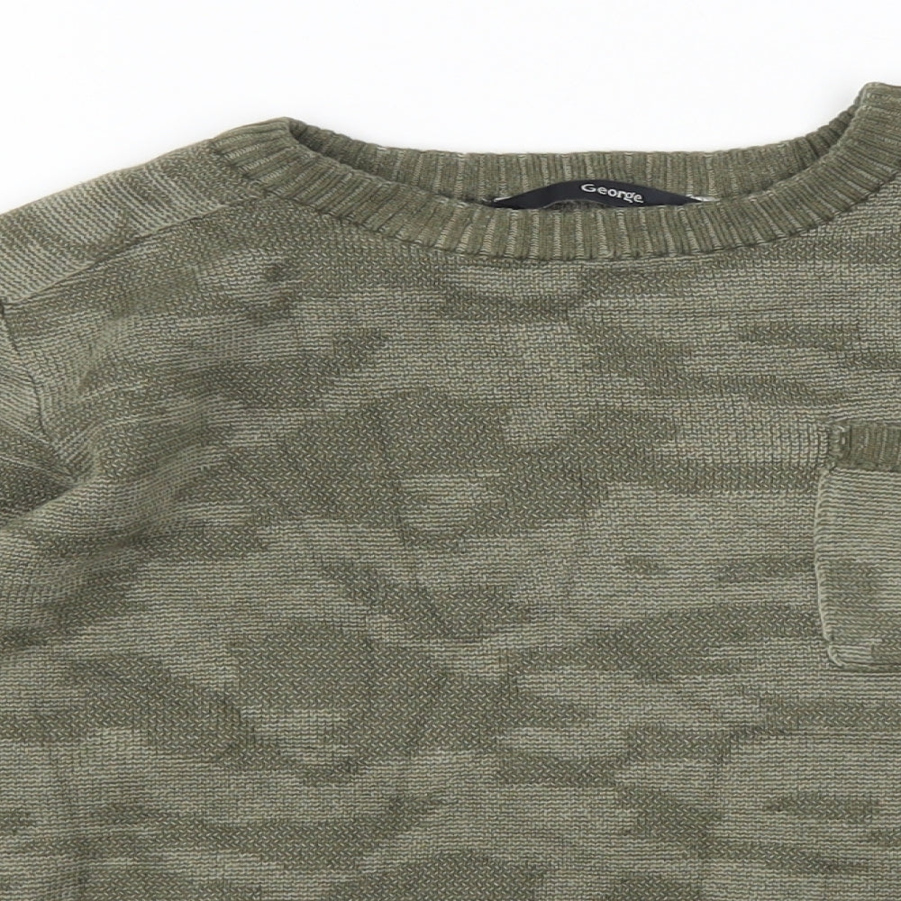 George Boys Green   Pullover Jumper Size 9-10 Years