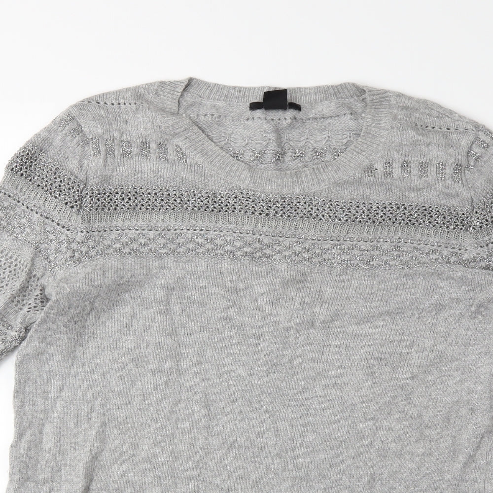 H&M Womens Grey   Pullover Jumper Size M