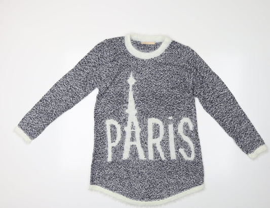 L.I.N.H.H. Womens Blue   Pullover Jumper Size M