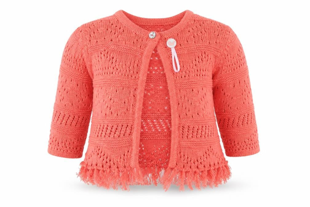 Front view of M&Co girls’ red basic blouse, size 3-6, months