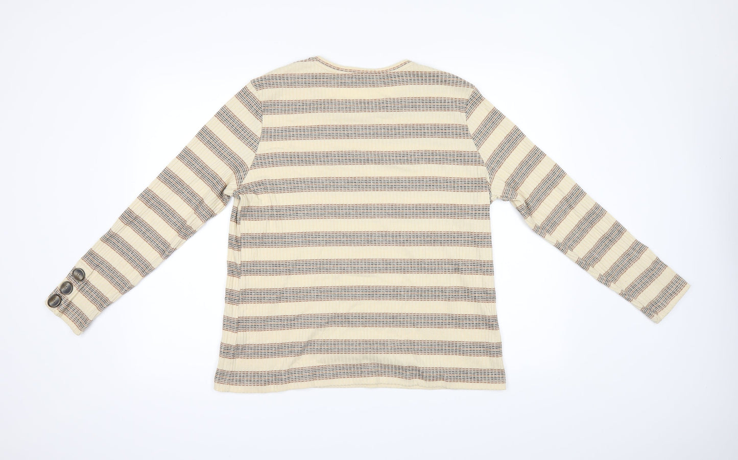 Papaya Womens Beige Striped  Pullover Jumper Size 18