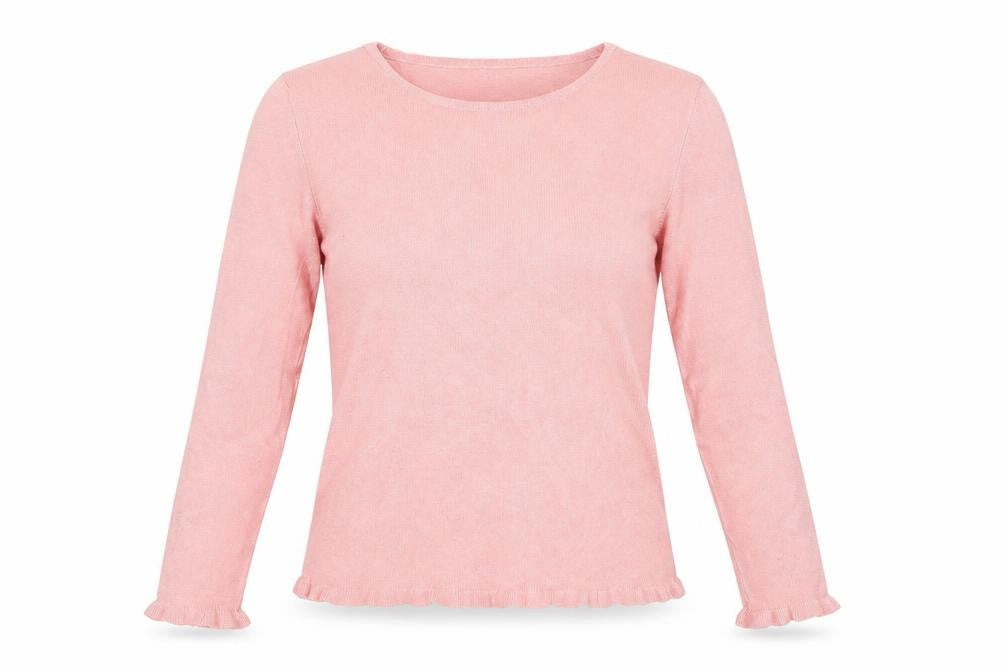 Front view of Just Elegance women’s pink jumper, size S