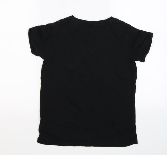 rivber island Girls Black   Basic T-Shirt Size 9-10 Years  - adventure graphic