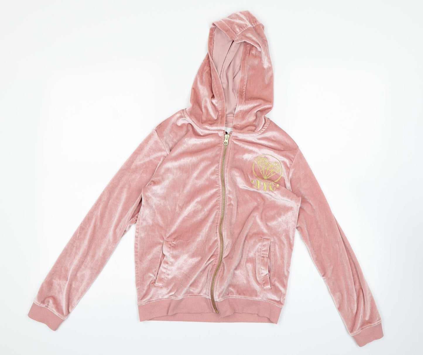 Very Girls Pink   Full Zip Hoodie Size 12 Years