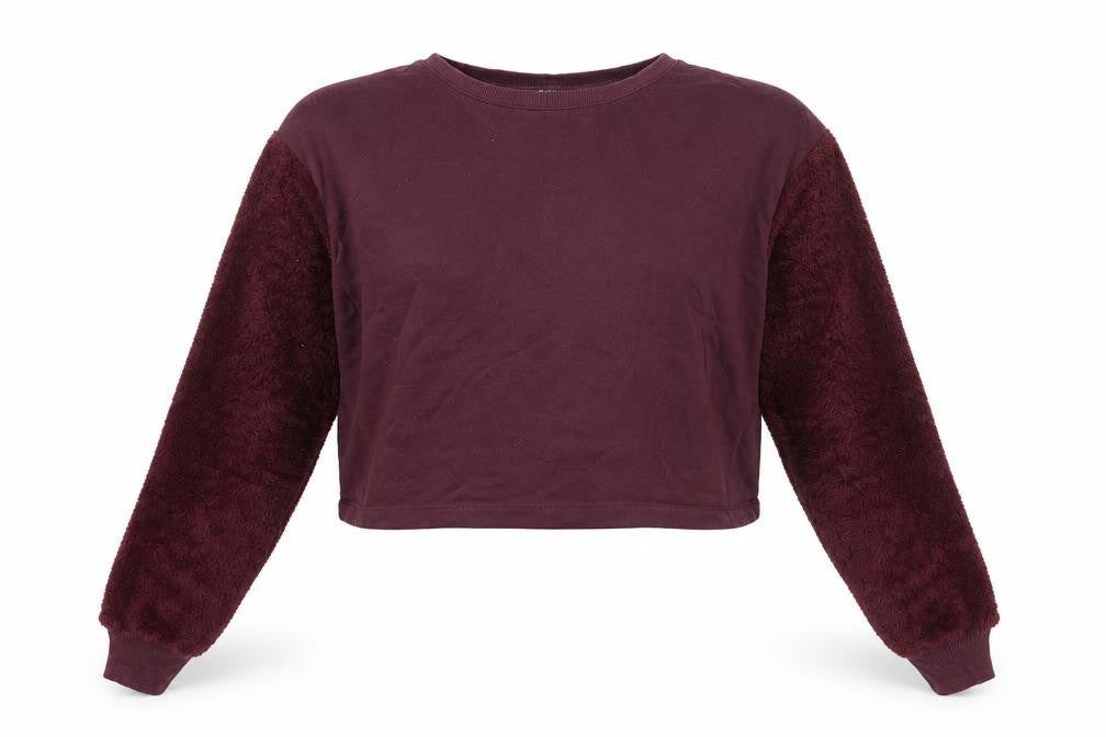 Front view of Select women’s purple pullover sweatshirt, size UK 12, - cropped