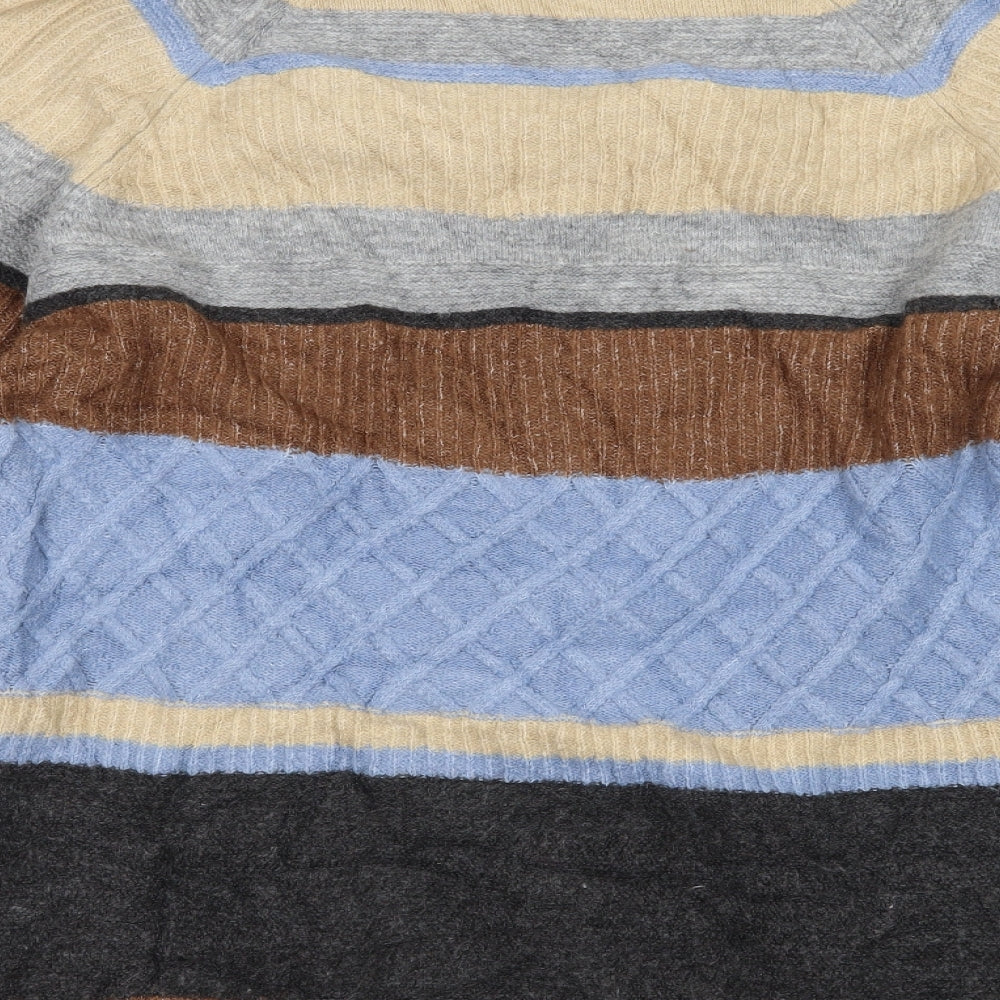 Warehouse Womens Grey Striped  Pullover Jumper Size 10