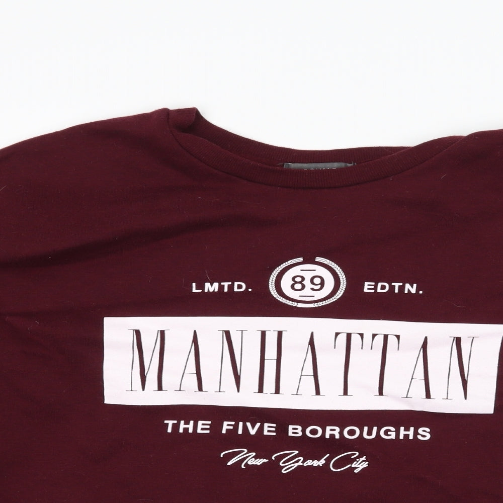 Primark Womens Purple   Pullover Sweatshirt Size L  - Manhattan