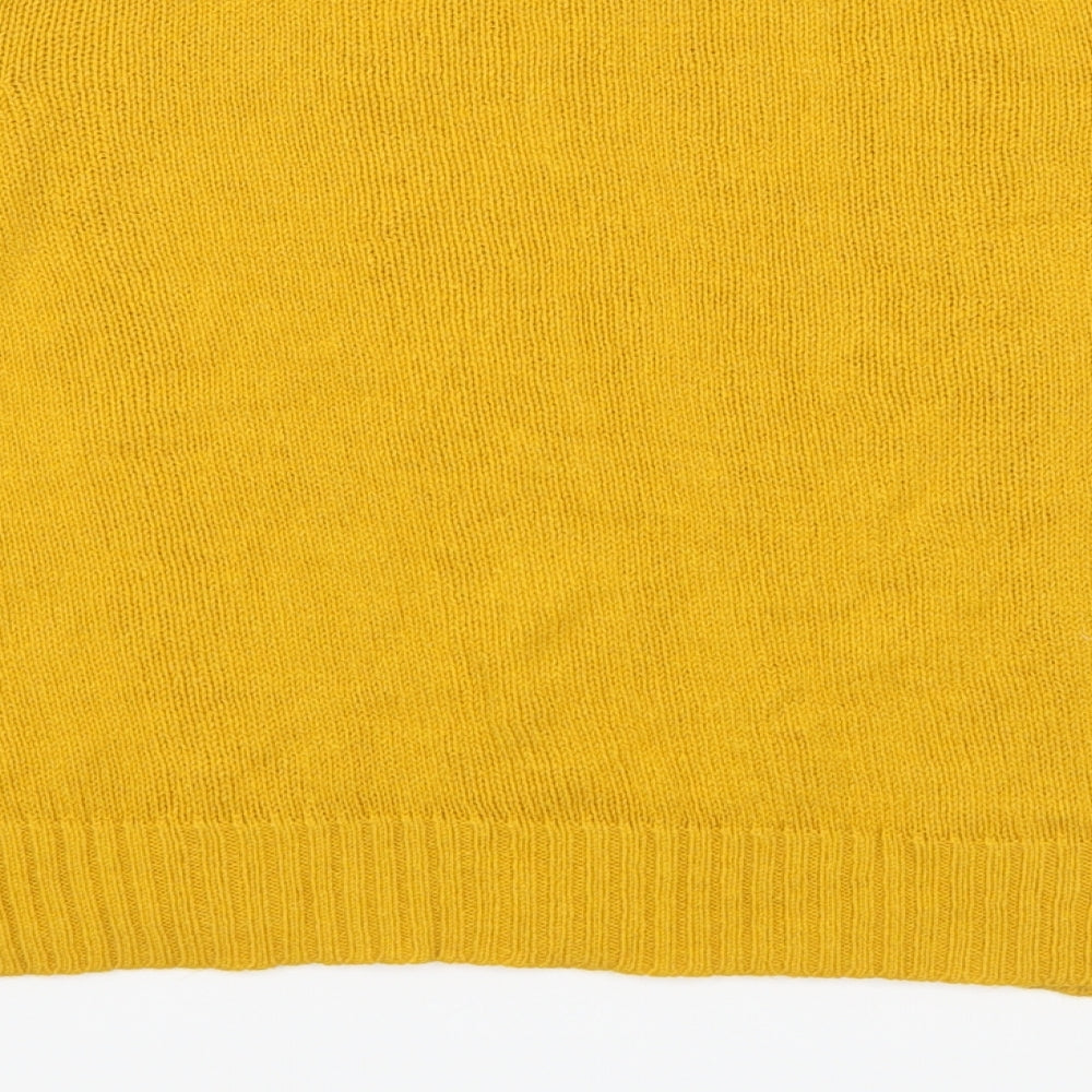 Divided Womens Yellow  Knit Pullover Jumper Size S
