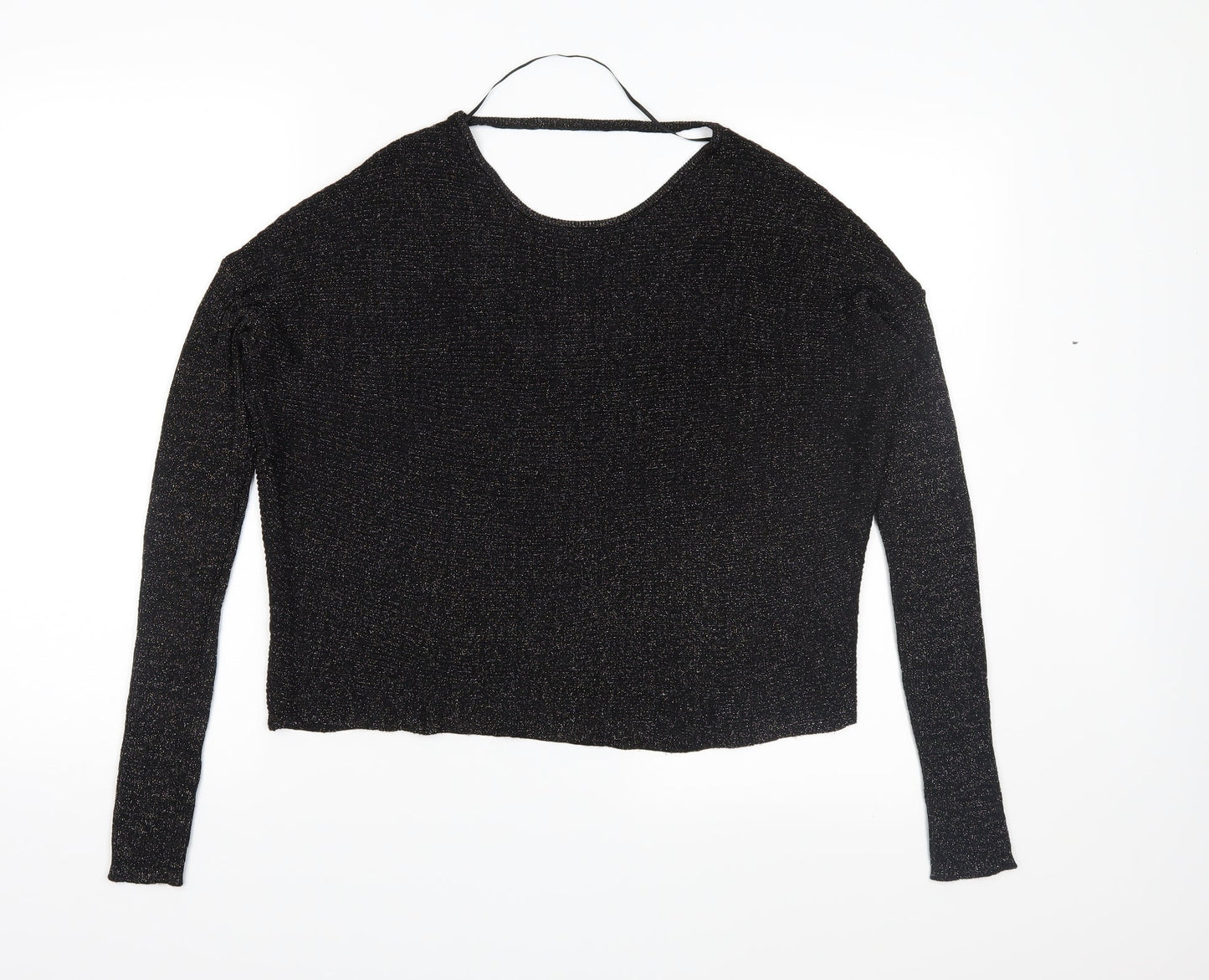 Bershka Womens Black  Knit Pullover Jumper Size M