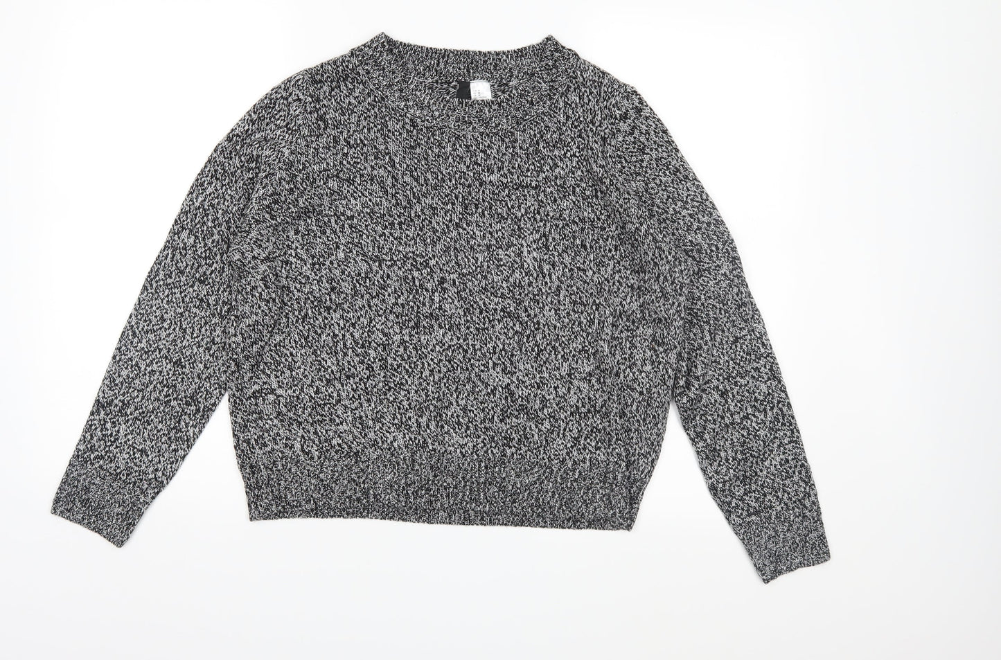 H&M Womens Grey  Knit Pullover Jumper Size M