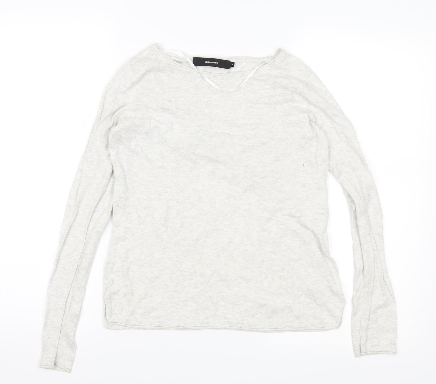 Vera Moda Womens Grey  Knit Pullover Jumper Size S