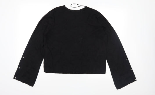 H&M Womens Black  Knit Pullover Jumper Size S