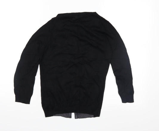 H&M Womens Black  Knit Cardigan Jumper Size XS