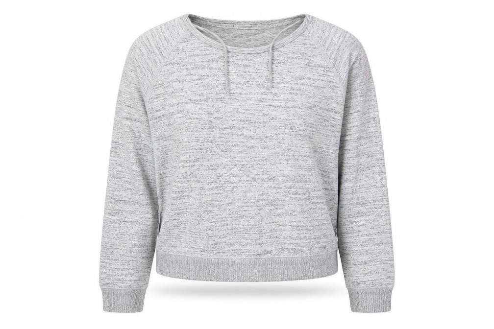 Front view of Gap women’s grey knit jumper, size S