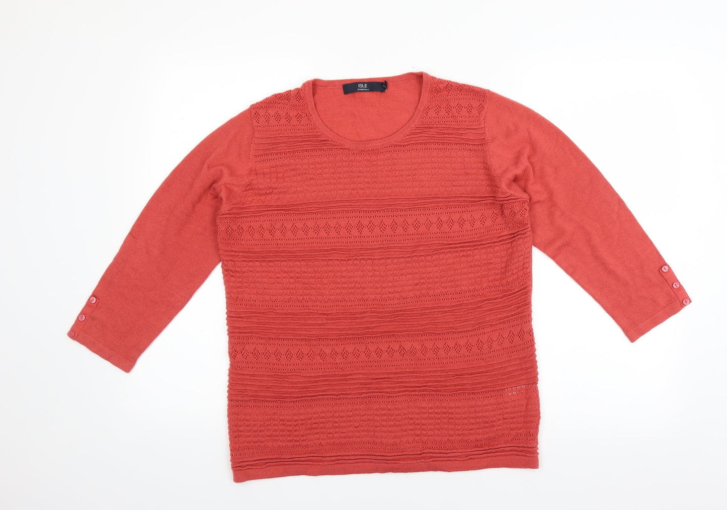 ISLE Womens Pink   Pullover Jumper Size M