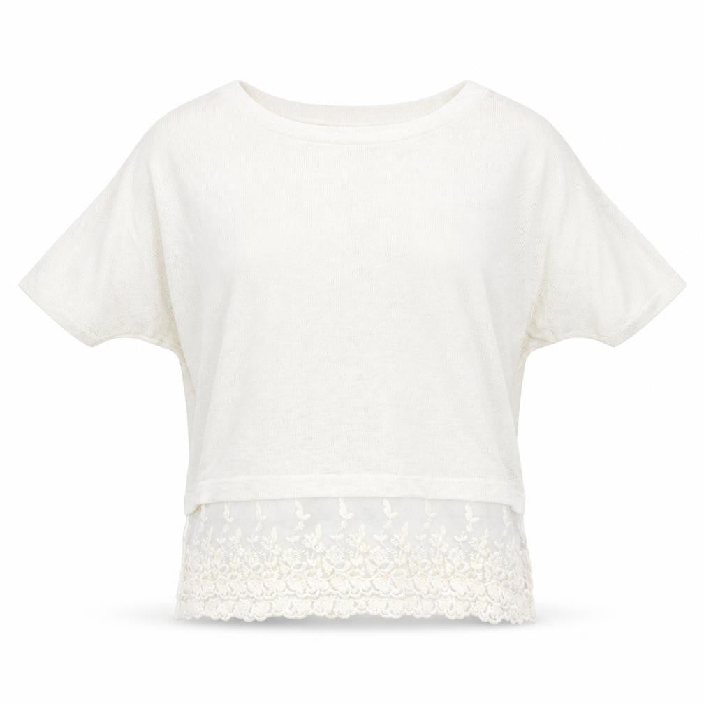 Front view of Tobi women’s white jumper, size S