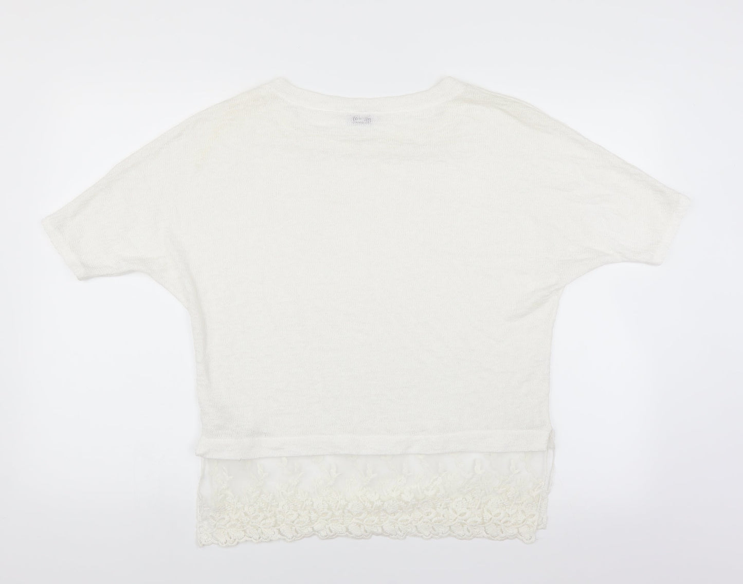 Tobi Womens White   Pullover Jumper Size S