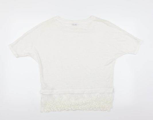 Tobi Womens White   Pullover Jumper Size S