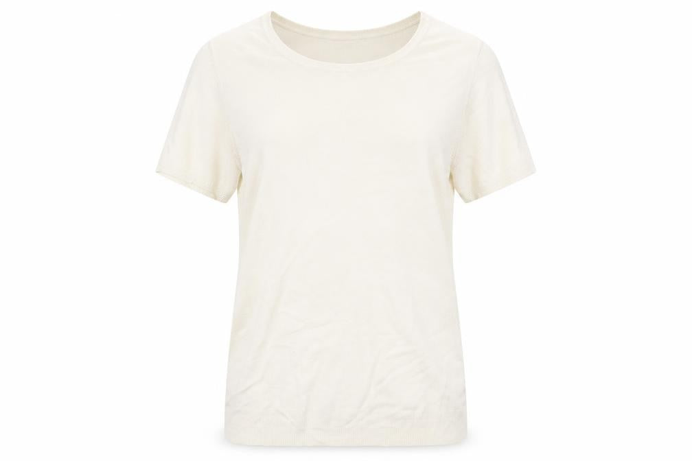 Front view of BHS women’s white jumper, size UK 12