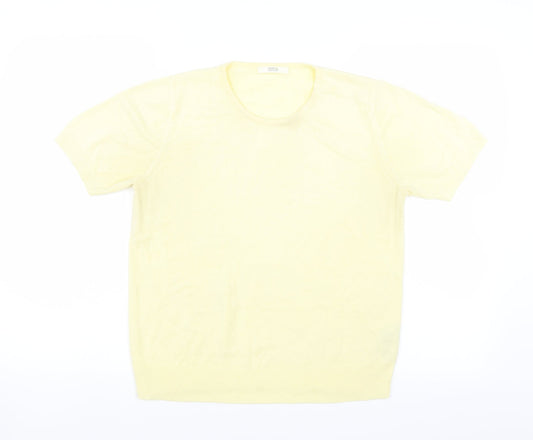 Marks and Spencer Womens Yellow   Pullover Jumper Size 14