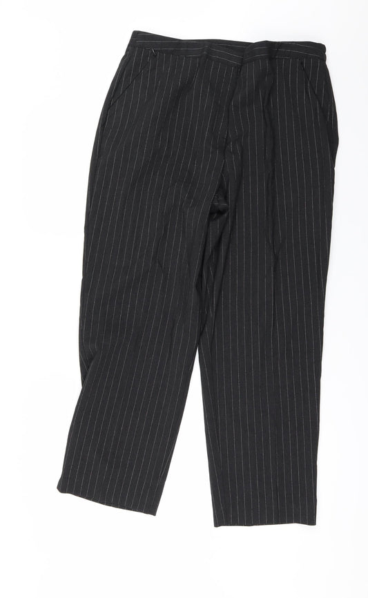 Wardrobe Womens Black Striped  Trousers  Size 16 L27 in