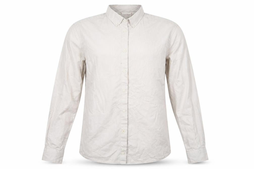 Front view of celio* men’s beige button-up, size M