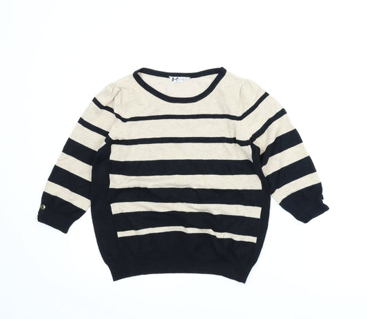 BHS Womens Beige Striped  Pullover Jumper Size 12