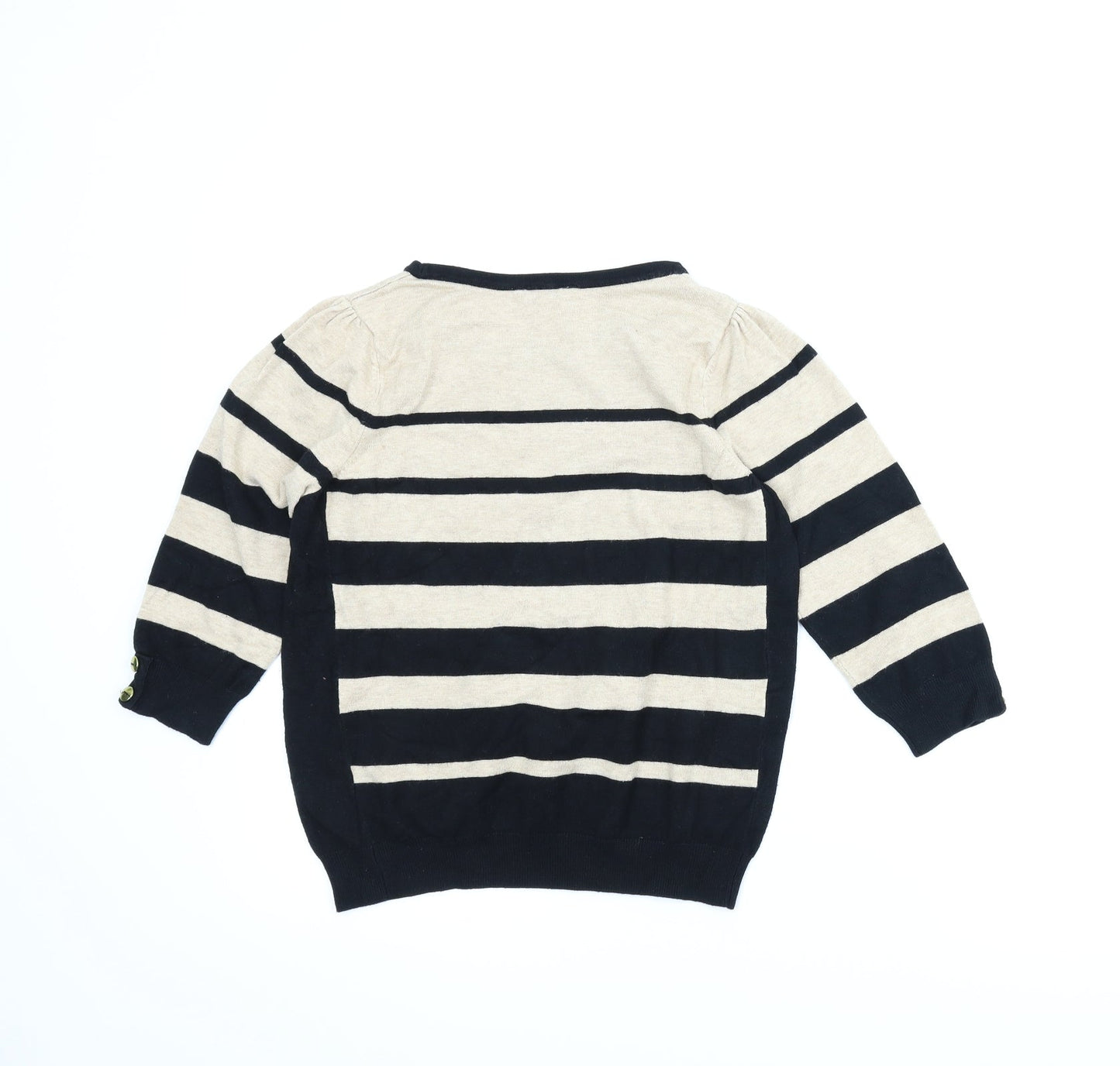BHS Womens Beige Striped  Pullover Jumper Size 12