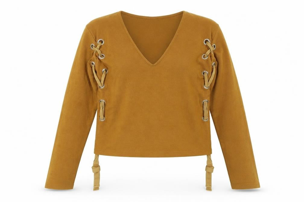 Front view of JCL women’s brown jumper, size M