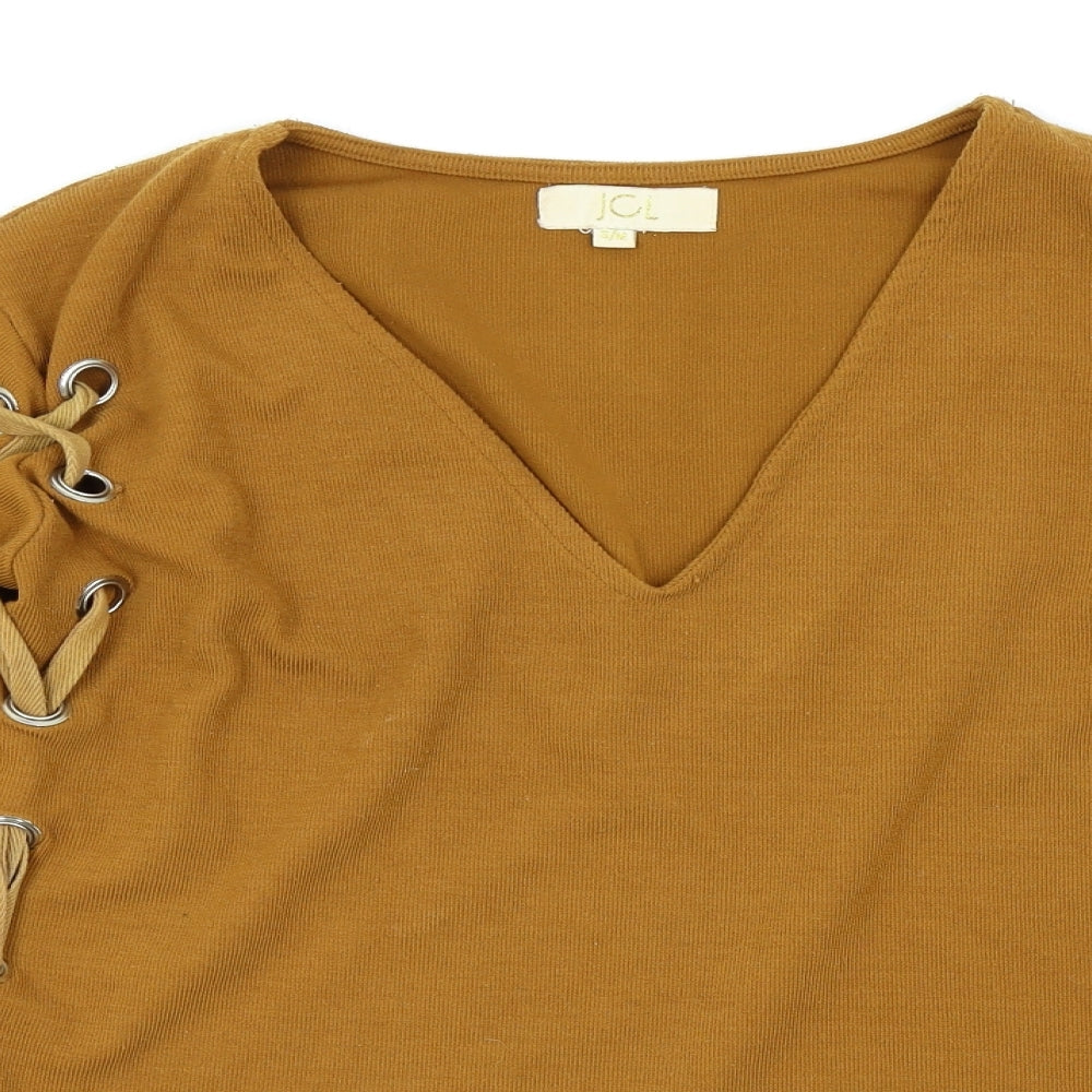 JCL Womens Brown   Pullover Jumper Size M