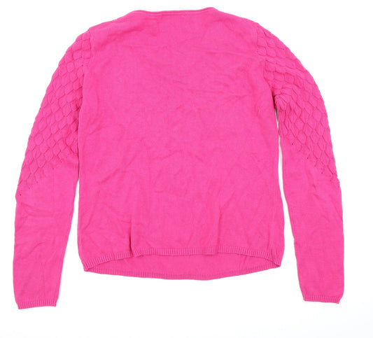 mademoiselle Womens Pink   Pullover Jumper Size 10