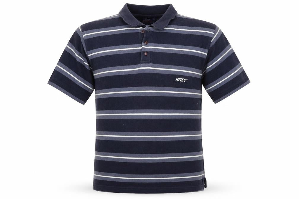 Hi-Tec Mens Blue Striped   Polo Size M