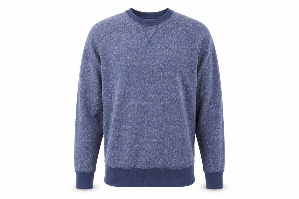 Front view of Matalan men’s blue pullover sweatshirt, size S