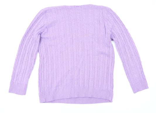 Envy Womens Purple   Pullover Jumper Size M