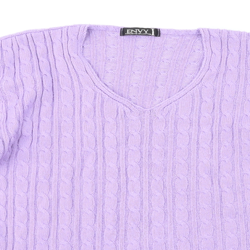 Envy Womens Purple   Pullover Jumper Size M