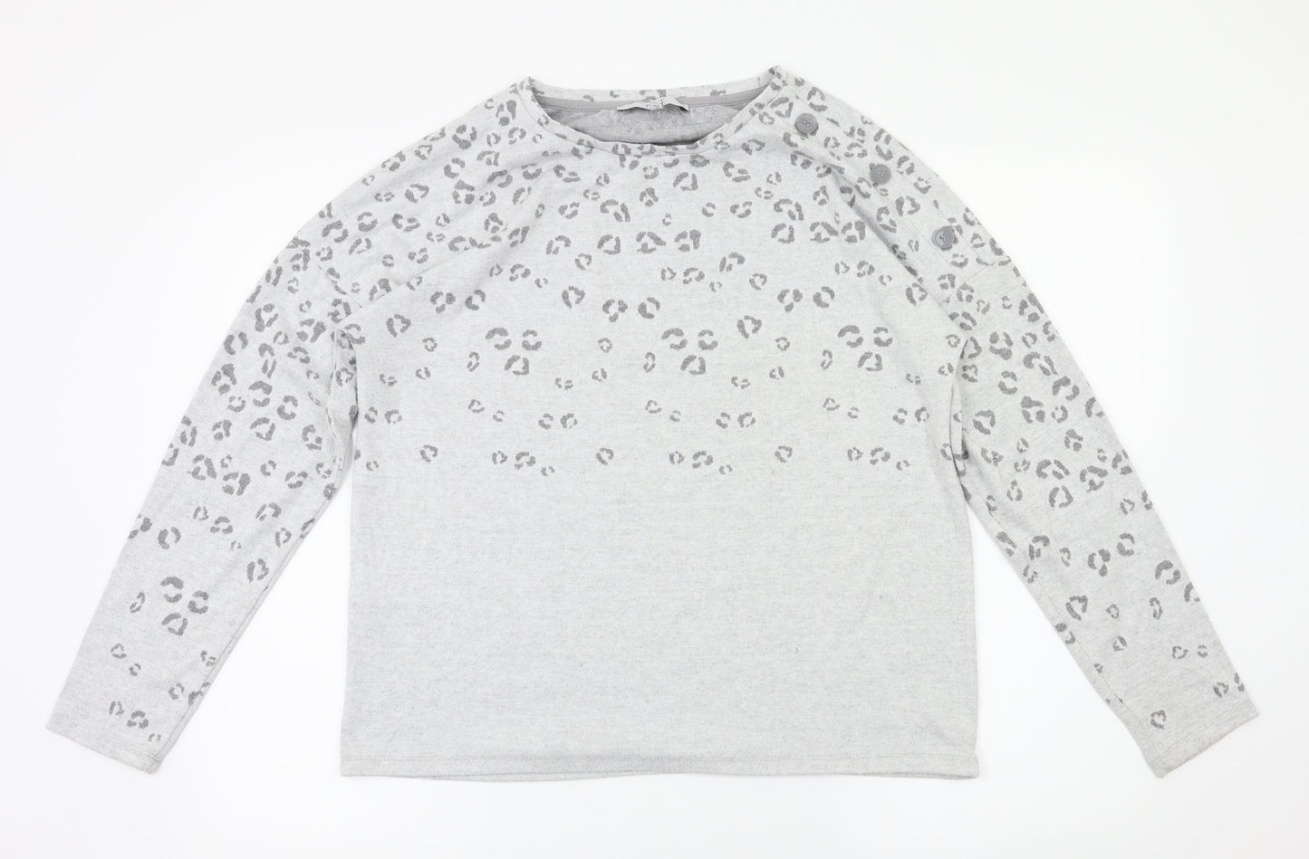 Next  Womens Grey Animal Print  Basic T-Shirt Size 12