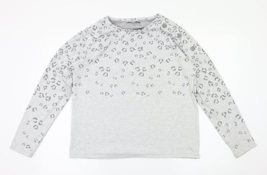 Next  Womens Grey Animal Print  Basic T-Shirt Size 12