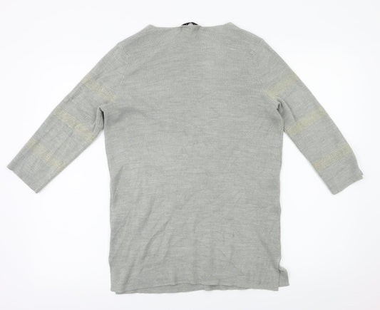 M&S Womens Grey   Basic T-Shirt Size 8