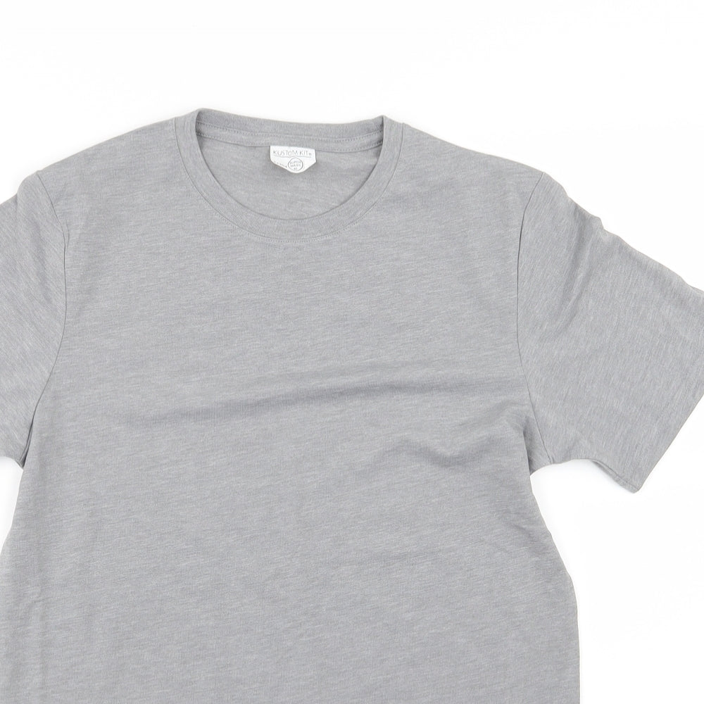 Kustom Kit Womens Grey  Jersey Basic T-Shirt Size XS