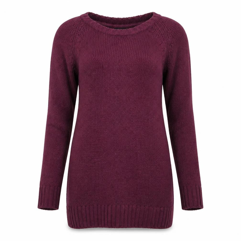 Front view of H&M women’s purple knit jumper, size XS