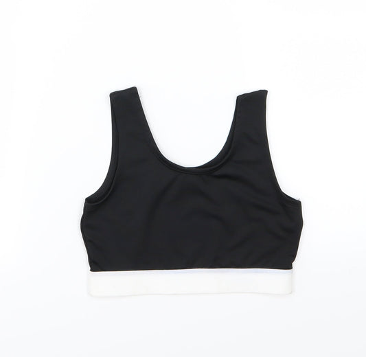 Skinnyfit Girls Black   Cropped Tank Size 9-10 Years