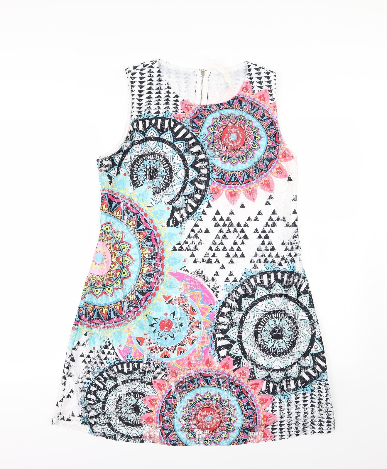 Stella Womens Multicoloured Geometric  A-Line  Size 14
