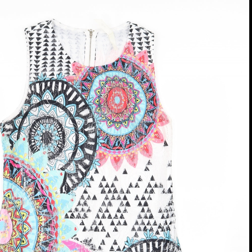 Stella Womens Multicoloured Geometric  A-Line  Size 14