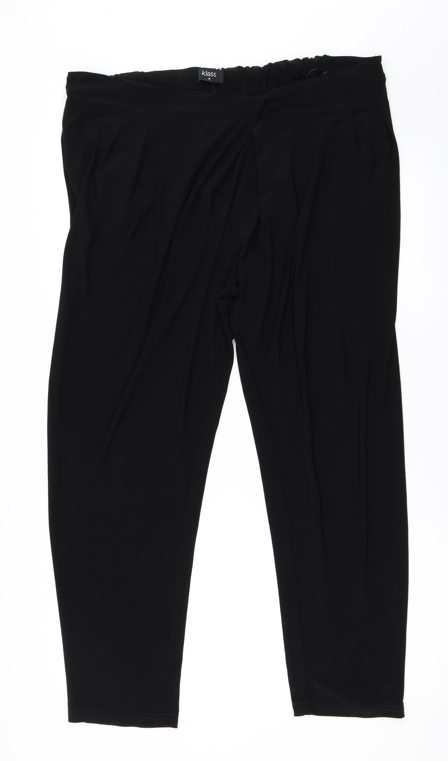 Klass Womens Black   Trousers  Size 18 L27 in