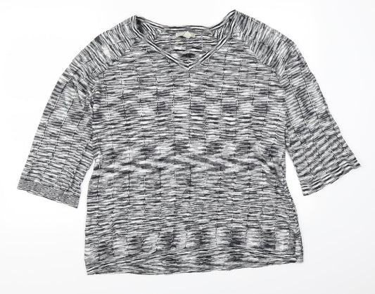 Dana Buchman Womens Grey  Rayon Pullover Jumper Size L